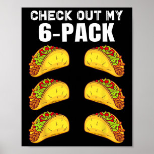 Kolla in mitt sexpaket Funny Taco Boxing Cinco De Poster
