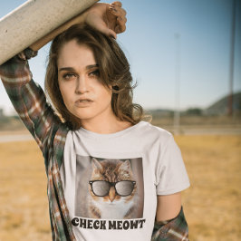 Kolla Meowt, Finny Cat med solglasögon T-shirts