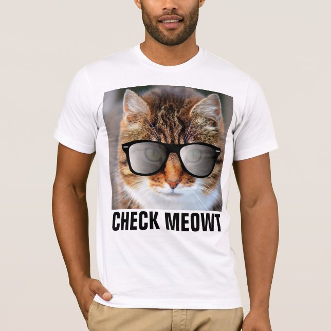 Kolla Meowt, lustigt T-shirt (Framsida)