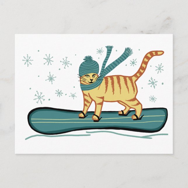 Kolla Meowt! Surfer Tabby katt CUSTOMIZE IT Vykort (Framsida)
