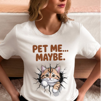 Kolla Mig Kanske Rolig Katt  T Shirt