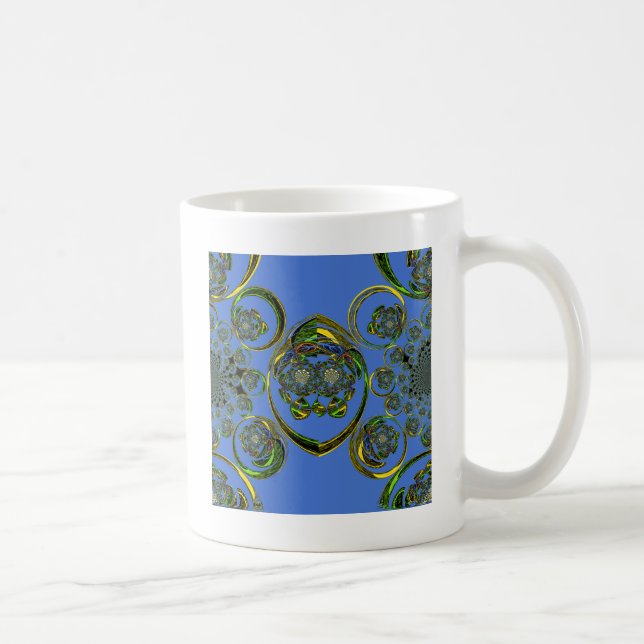 Kolla min blå kurvor kaffemugg (Höger)