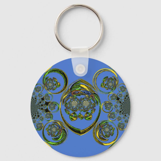 Kolla min blå kurvor nyckelring (Framsida)