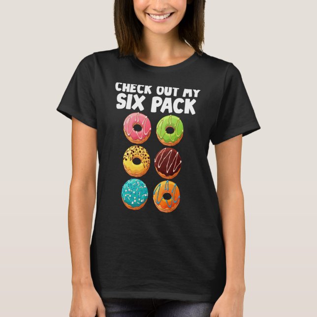 Kolla min sexpack Donut Doughnut Manar Women Gy T Shirt (Framsida)