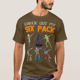 Kolla min sexpack Pirat sjuksköterska Skeleton Död T Shirt