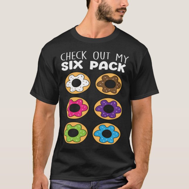 Kolla Min Sexpackning  Munk Mat   Munkar T Shirt (Framsida)