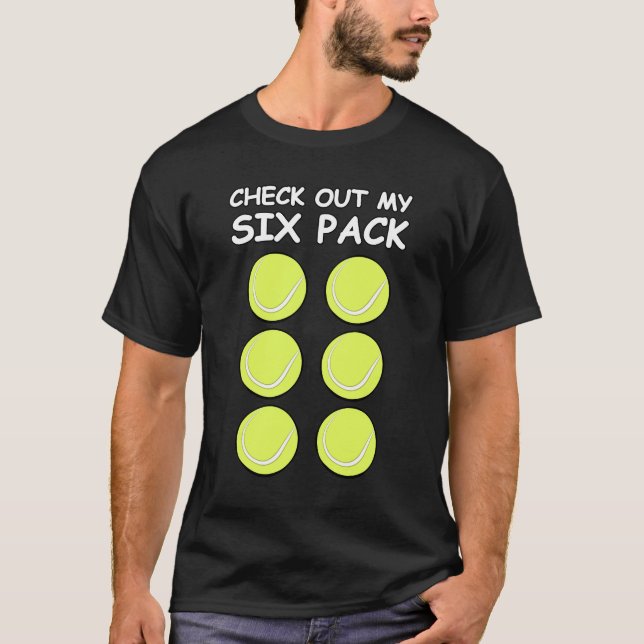 Kolla Min Sexpackning - Tennisbollar T Shirt (Framsida)