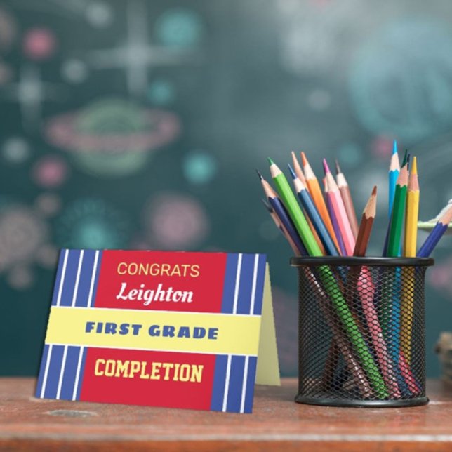 Kolla! Slutförandekort för första klass-anpassning Kort (Skapare uppladdad)