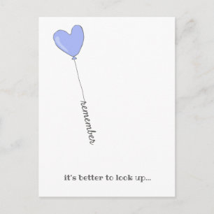 Kolla upp! - Lilac Balloon med Motiv citat Vykort