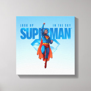 Kolla upp Superman. Canvastryck