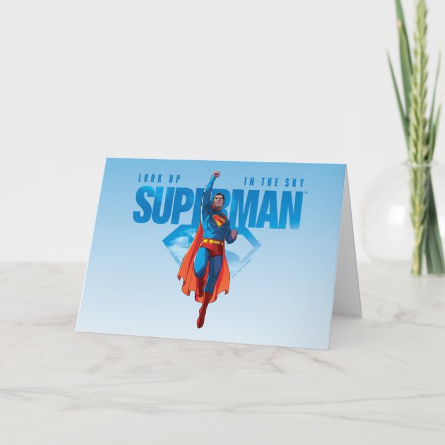 Kolla upp Superman. Kort (Framsida)