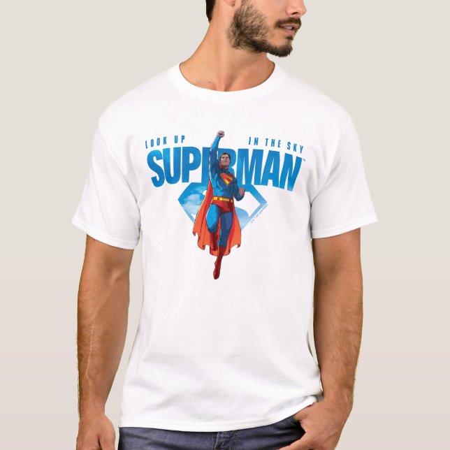 Kolla upp Superman. T Shirt (Framsida)