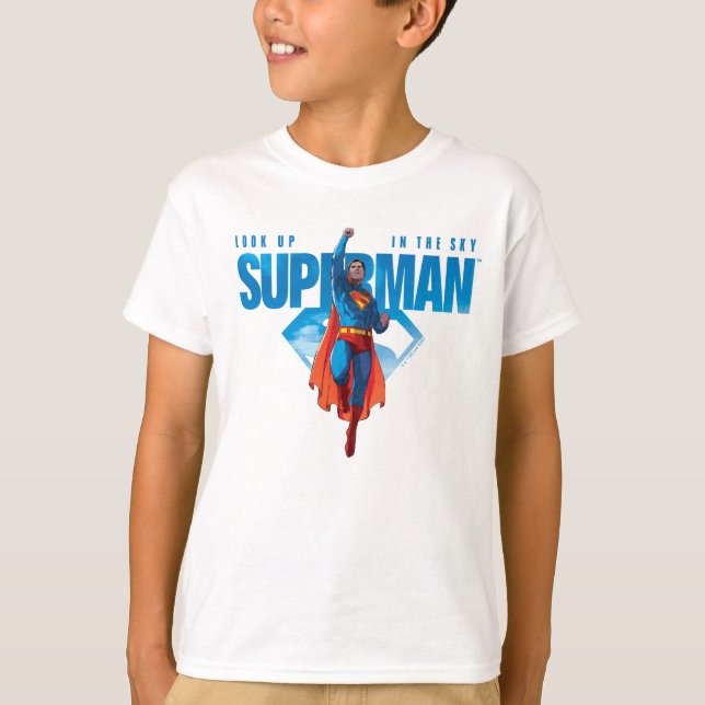 Kolla upp Superman. T Shirt (Framsida)