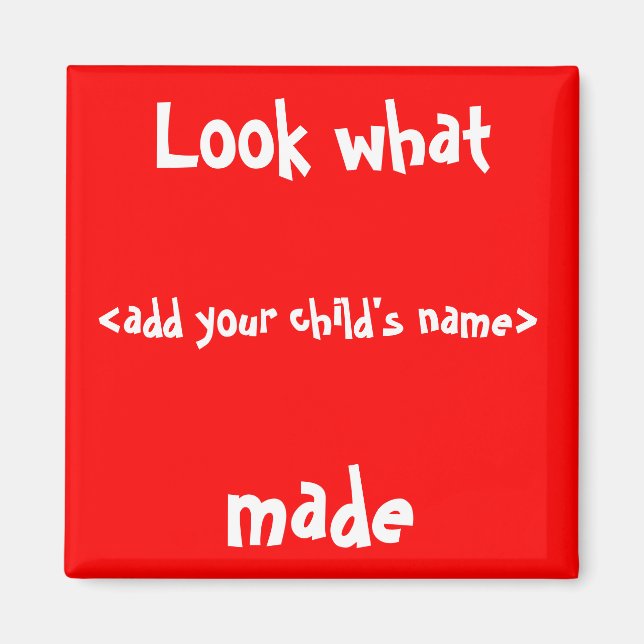 Kolla vad jag har gjort! magnet (Framsidan)