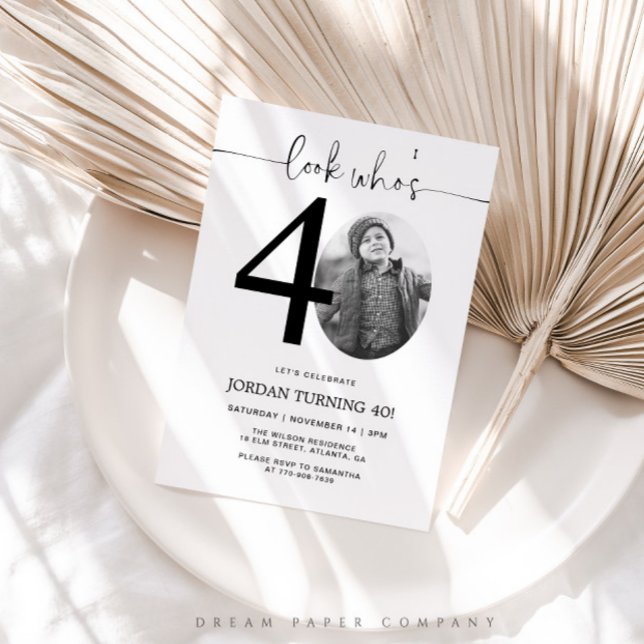 Kolla vem som är 40 | Foto 40:e födelsedagen Inbju Inbjudningar (Skapare uppladdad)