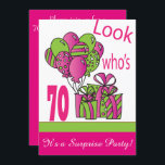 Kolla vem som är 70 | 70:e födelsedagen inbjudningar<br><div class="desc">70:e födelsedagsinbjudan. 100 % Anpassade. Den här designen görs i lagrar så att du enkelt kan flytta och/eller ändra storlek på grafik och/eller text efter dina behov genom att klicka på anpassningsknappen. Redo för att fylla i rutan/rutorna eller klicka på knappen CUSTOMIZE om du vill ändra, flytta, ta bort eller...</div>