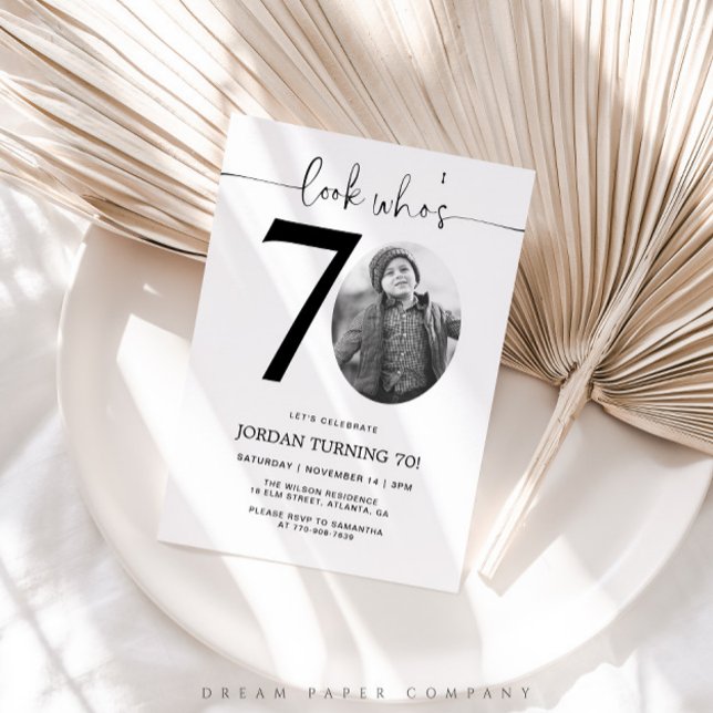 Kolla vem som är 70 | Foto 70:e födelsedagen Inbju Inbjudningar (Skapare uppladdad)