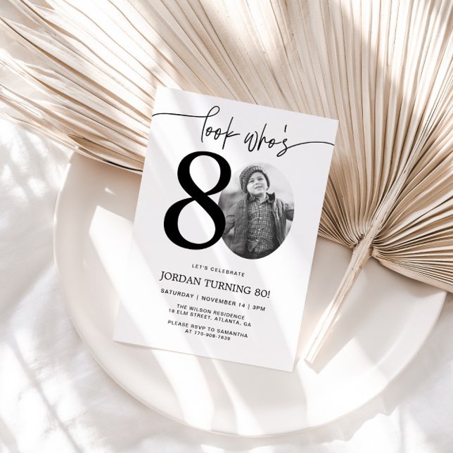 Kolla vem som är 80 | Foto 80 födelsedagar Inbjuda Inbjudningar (Skapare uppladdad)