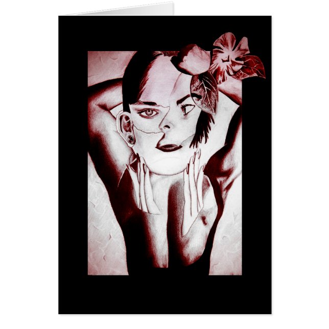 Kollad skönhet. hälsningskort (Framsidan)