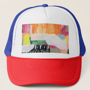 Kollage art, modern färgstark abstrakt. keps