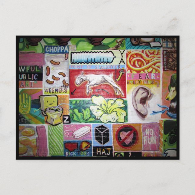 kollage art vykort (Framsida)