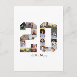 Kollage av 20 bilder vykort