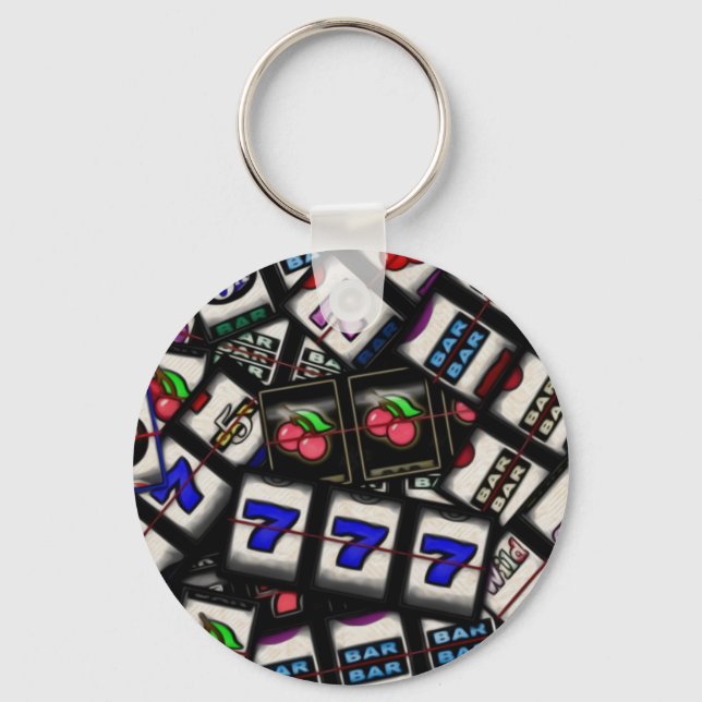 Kollage av Slot Maskin Reels Nyckelring (Framsida)