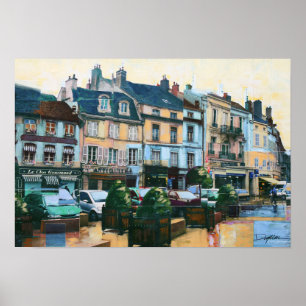 Kollage: "Beaune, Frankrike" Poster