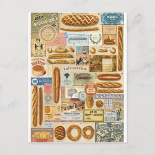 Kollage boulangerie et fromages vykort