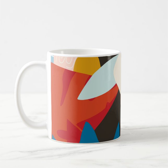 Kollage contemporary blommigt Hawaiian mönster in. Kaffemugg (Vänster)