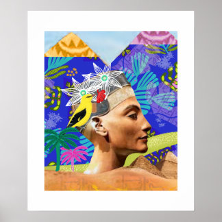 kollage egypte modern konstnärlig, färglös Poster