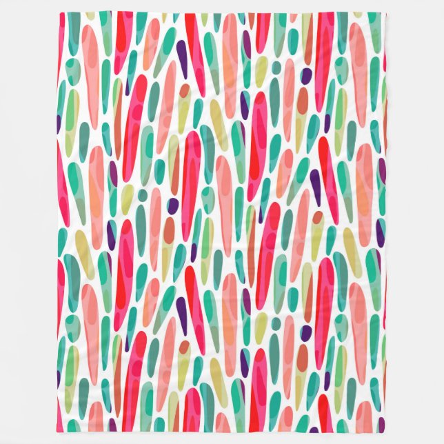 Kollage Färg Stänk 150222 v2 Fleece Blanket (Framsidan)