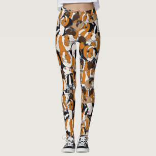 Kollage of Guinea Grisar Illustrations Patternated Leggings