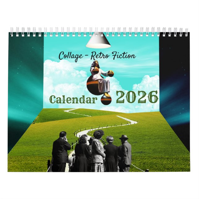 Kollage - Retro Science Fiction-kalender Kalender (Omslag)