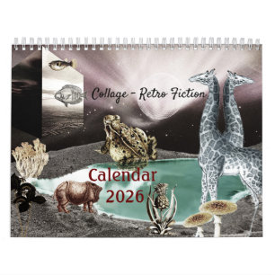 Kollage - Retro Science Fiction-kalender Kalender