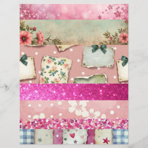 Kollage stil vintage scrapbookpapper