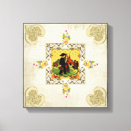 kollage-vintage canvastryck