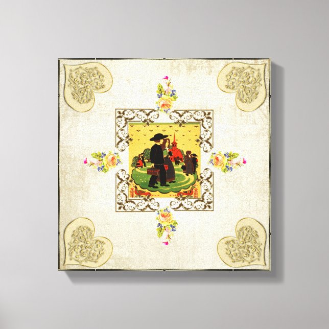 kollage-vintage canvastryck (Framsida)