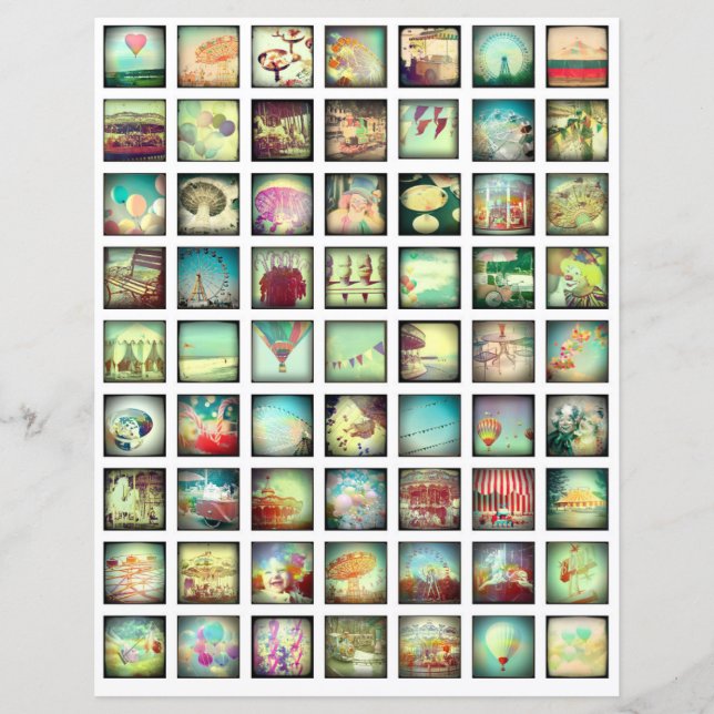 Kollageark vintage Romantiska Scrapbook-element (Framsida)