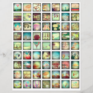 Kollageark vintage Romantiska Scrapbook-element