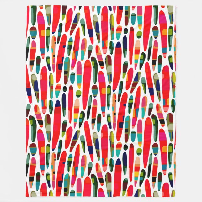 Kollager Färg Stänk 150222 Fleecefilt (Framsidan)