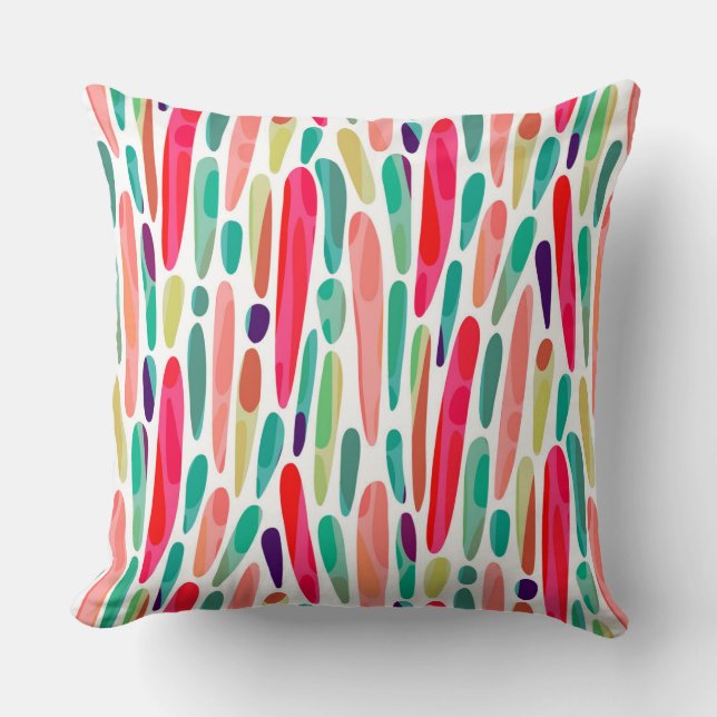 Kollager Färg Stänk 150222 v2 Dekorativ kudde (Framsida)