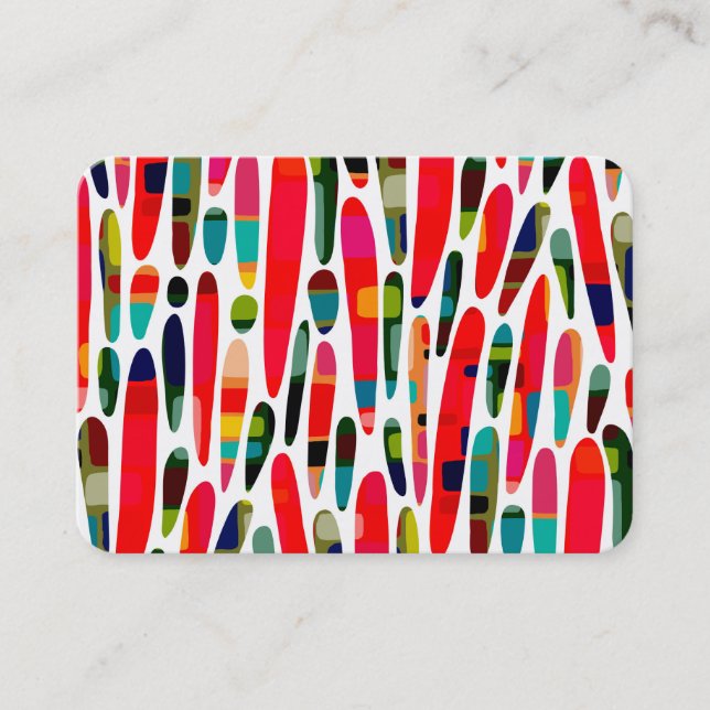 Kollager Färg Stänk 150222 Visitkort (Framsida)