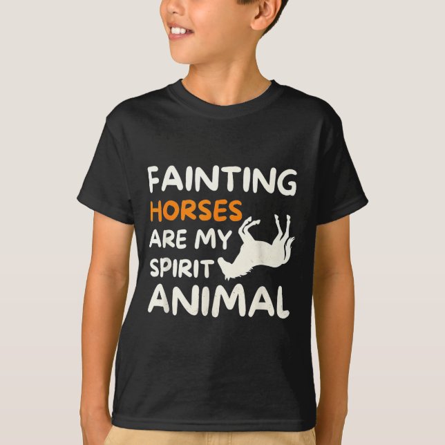 Kollapsande hästar är mitt Srit-djur Rolig gård hä T Shirt (Framsida)