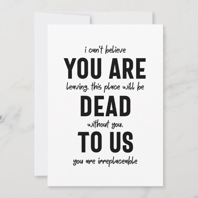 kollega farewell, pension, coworking adjö, julkort (Framsida)