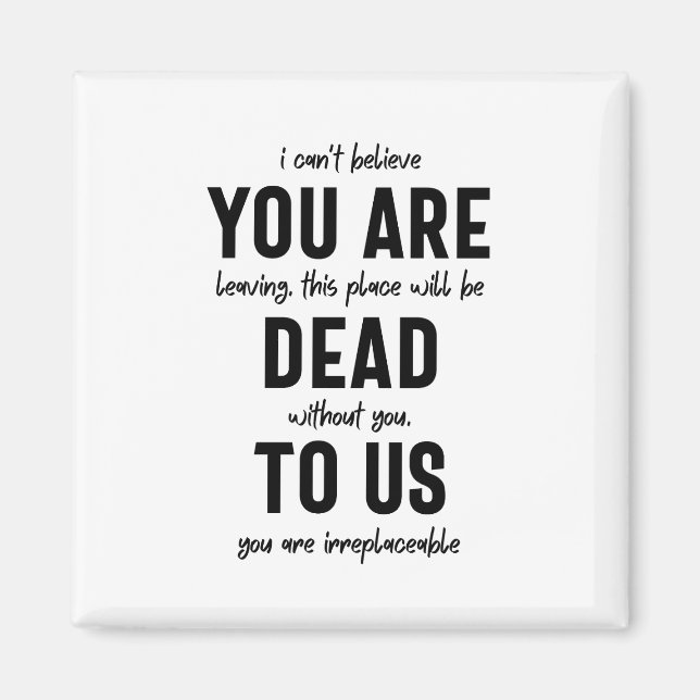 kollega farewell, pension, coworking adjö, magnet (Framsidan)