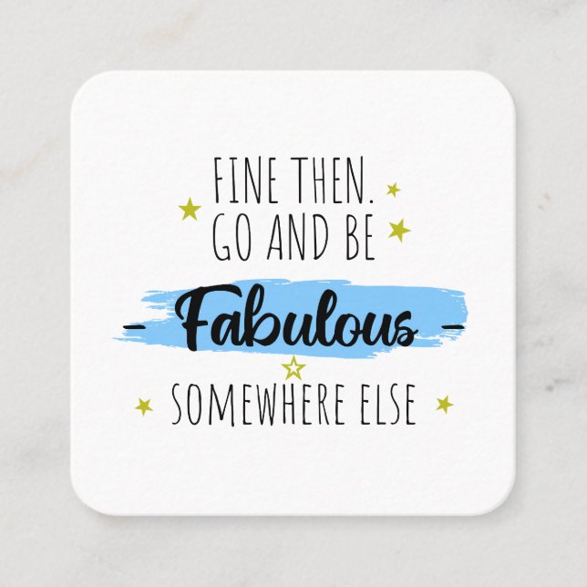 Kollega Lämnande: Going Away Farewell Gift Fyrkantigt Visitkort (Framsida)