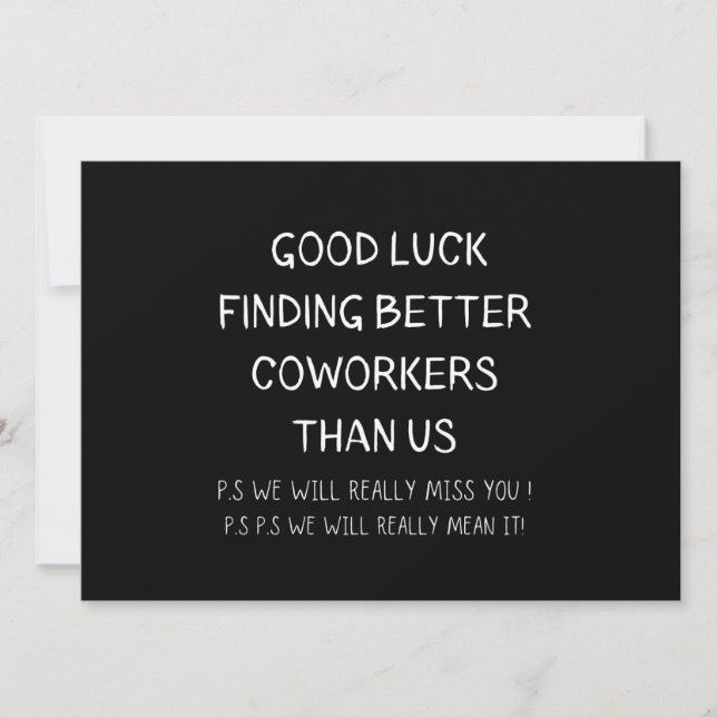 Kollega Lämnar medarbetare Lämna ett nytt jobb Meddelande (Framsida)