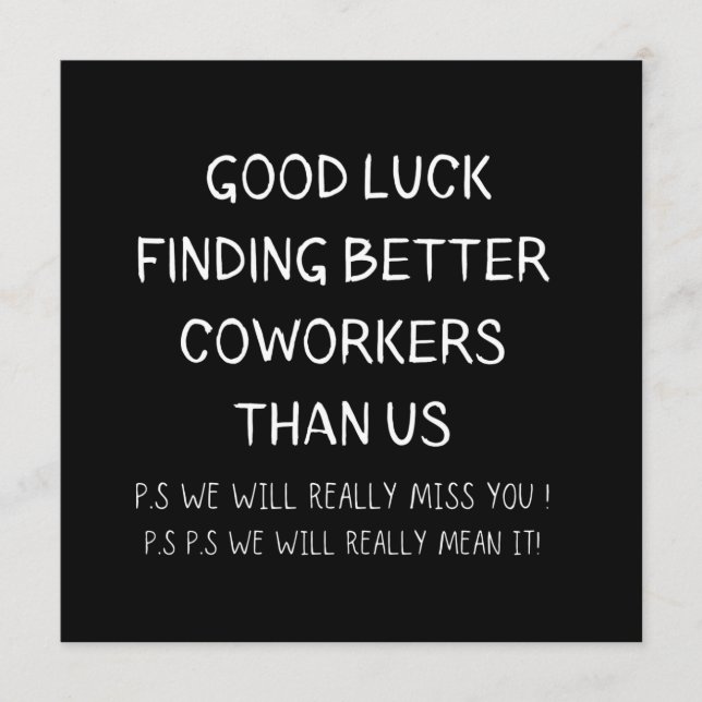 Kollega Lämnar medarbetare Lämna ett nytt jobb Rådkort (Framsida)