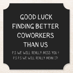 Kollega Lämnar medarbetare Lämna ett nytt jobb Underlägg Papper